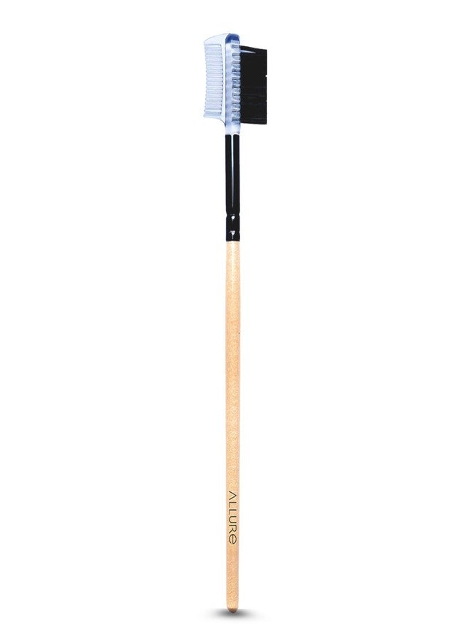 ALLURE Classic Eye Groomer, Bamboo Dual Purpose Brush for Eyebrow Shaping and Lash Separation - Image 1