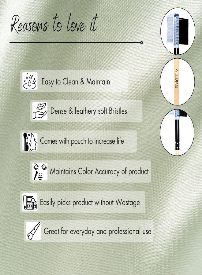 ALLURE Classic Eye Groomer, Bamboo Dual Purpose Brush for Eyebrow Shaping and Lash Separation - Image 2