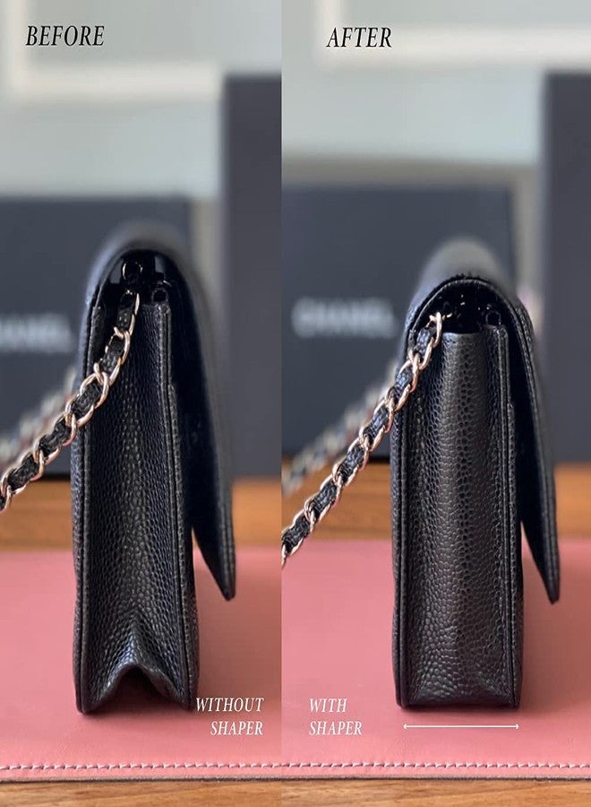 بونتي مشد WOC، مصنوع من الجلد الإيطالي، قاعدة مشذبة، حافظة وحشوة لحقائب المحفظة ذات السلسلة، جلد إيطالي كامل الحبيبات (لون خمري) - Image 3