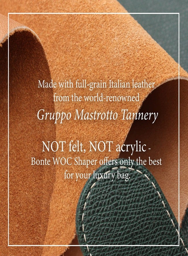 بونتي مشد WOC، مصنوع من الجلد الإيطالي، قاعدة مشذبة، حافظة وحشوة لحقائب المحفظة ذات السلسلة، جلد إيطالي كامل الحبيبات (لون خمري) - Image 2