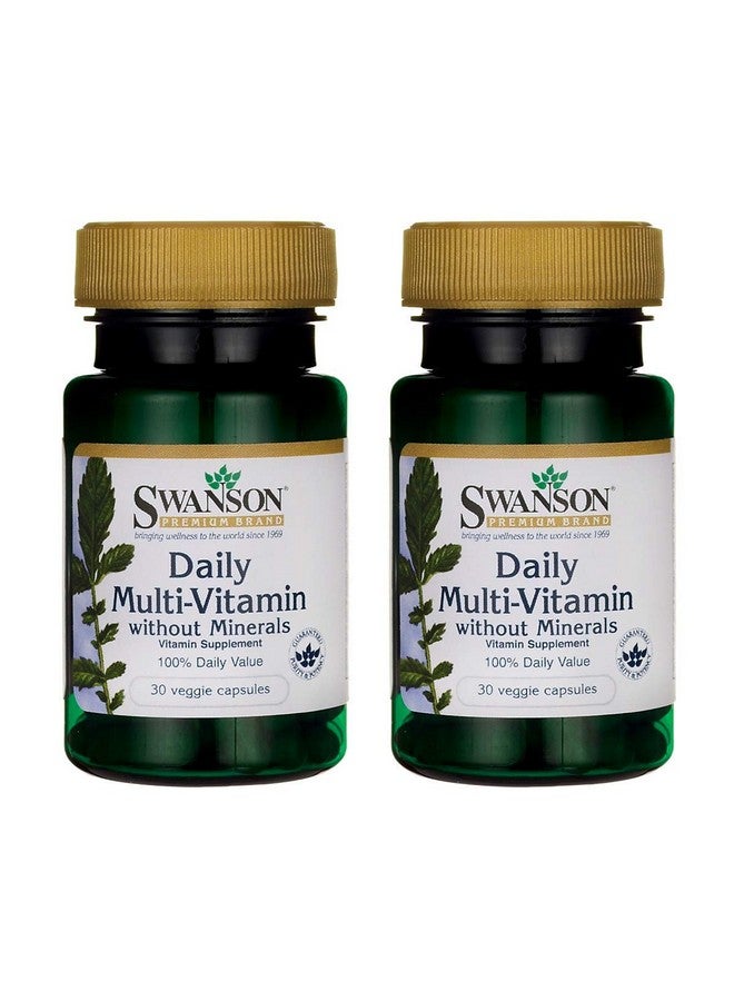 Swanson Daily Multivitamin Without Minerals 30 Veg Capsules (2 Pack) - Image 1