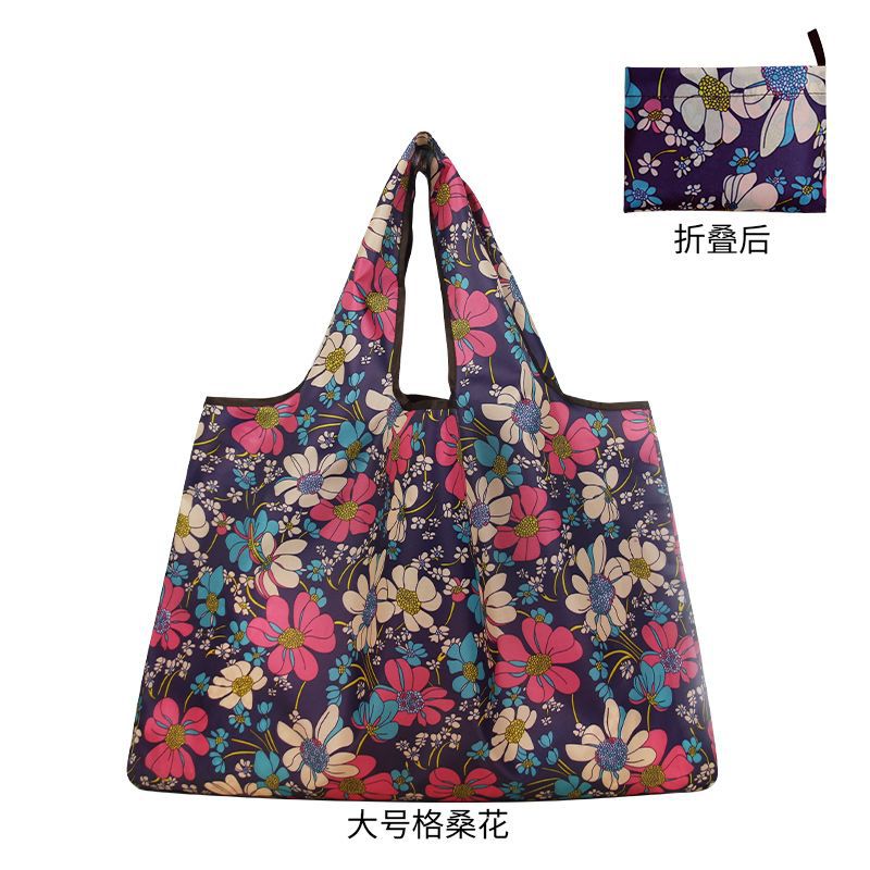 Foldable Supermarket Shopping Bag Waterproof Shopping Bag For Mommy Portable Environmental Bag Single Shoulder Handbag Outgoing Storage Bag - Image 1