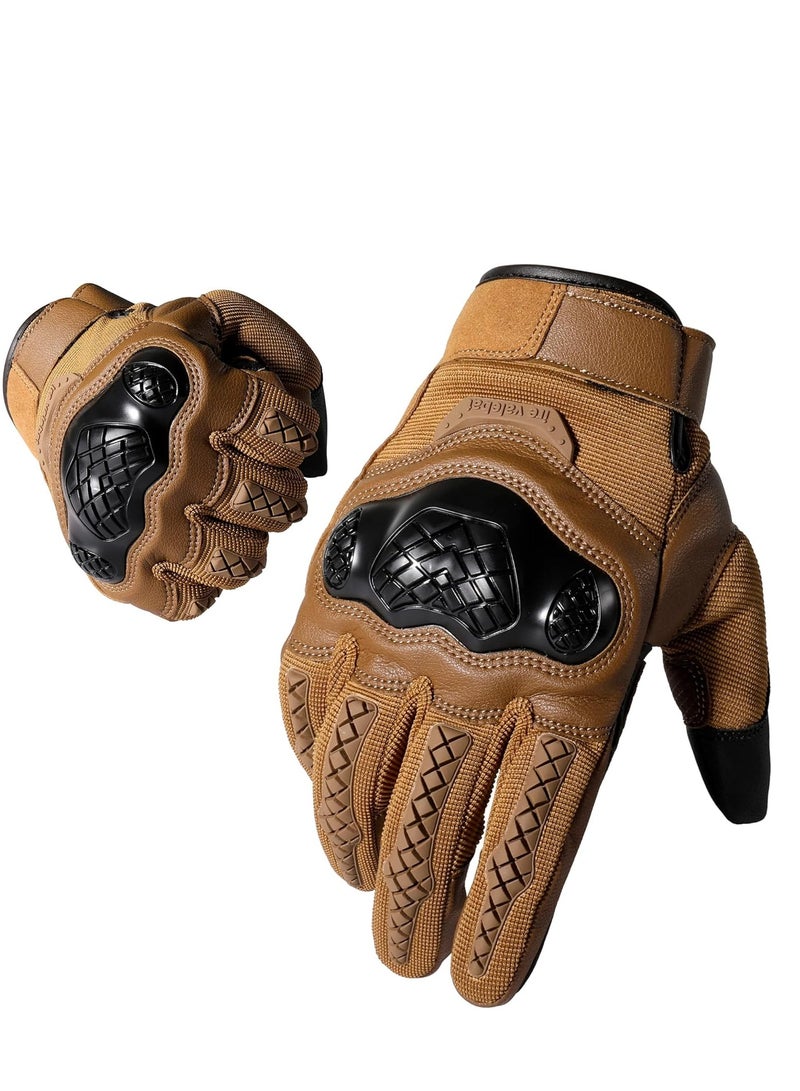 Motorcycle Gloves, Full Finger Touchscreen Motorbike  Outdoor Work Sports, Hiking Camping Climbing Tactical Road Racing, Ebike for Men Women - Image 1
