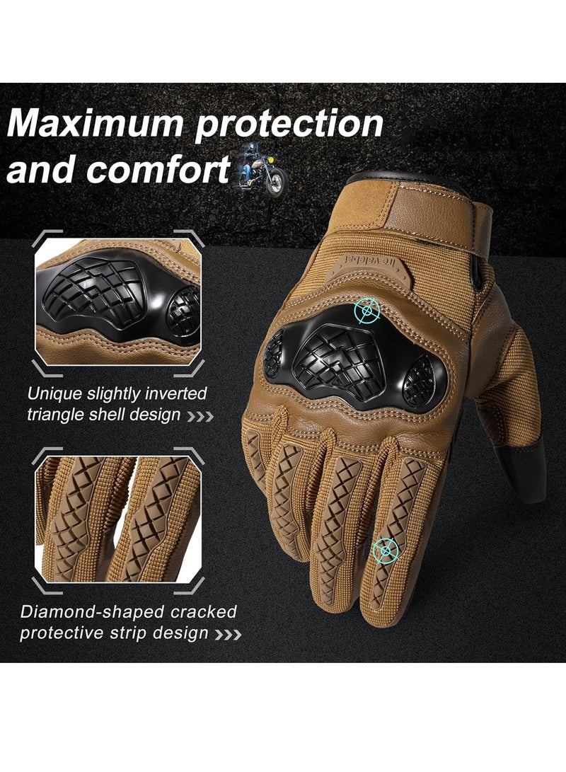 Motorcycle Gloves, Full Finger Touchscreen Motorbike  Outdoor Work Sports, Hiking Camping Climbing Tactical Road Racing, Ebike for Men Women - Image 2