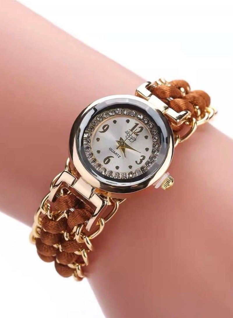 سلوجي ساعة نسائية أنيقة وعصرية بسوار قابل للتعديل - Image 2