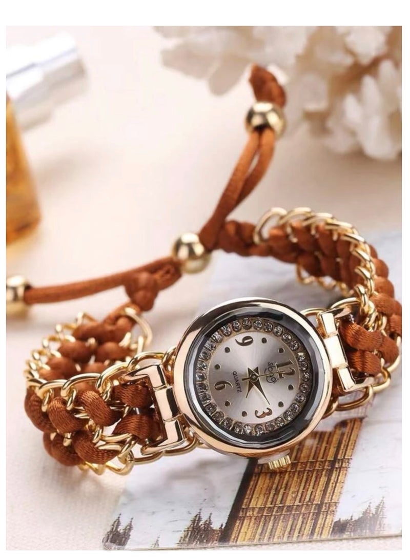 سلوجي ساعة نسائية أنيقة وعصرية بسوار قابل للتعديل - Image 1