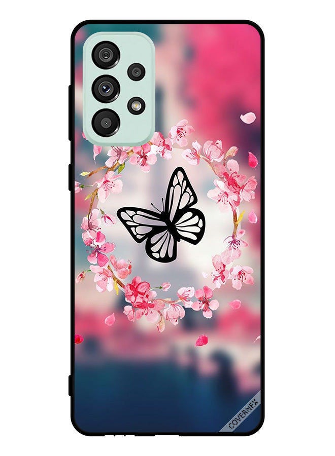 Covernex Protective Case Cover For Samsung Galaxy A73 5G Butterfly In Flower Ring - Image 1