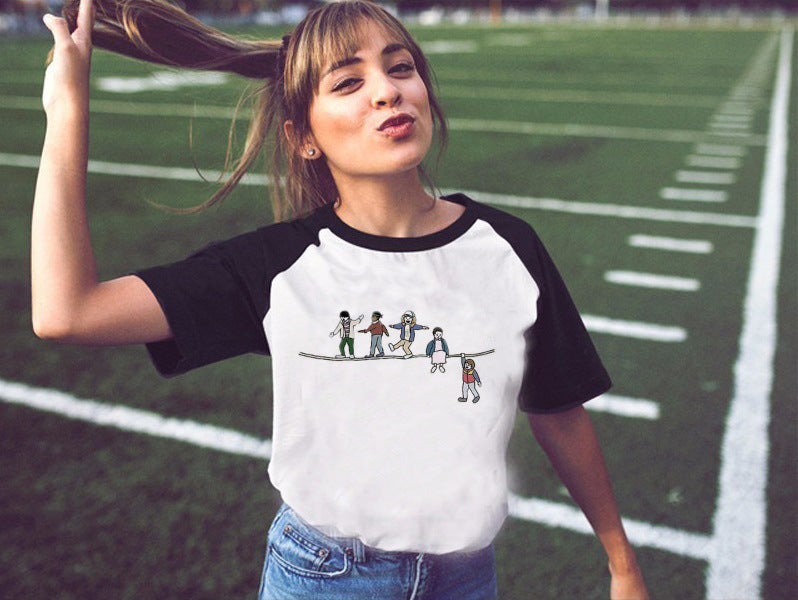 Strange Things 3 Printed Women'S Raglan T-Shirt Women'S Short Sleeve Wish - Image 1