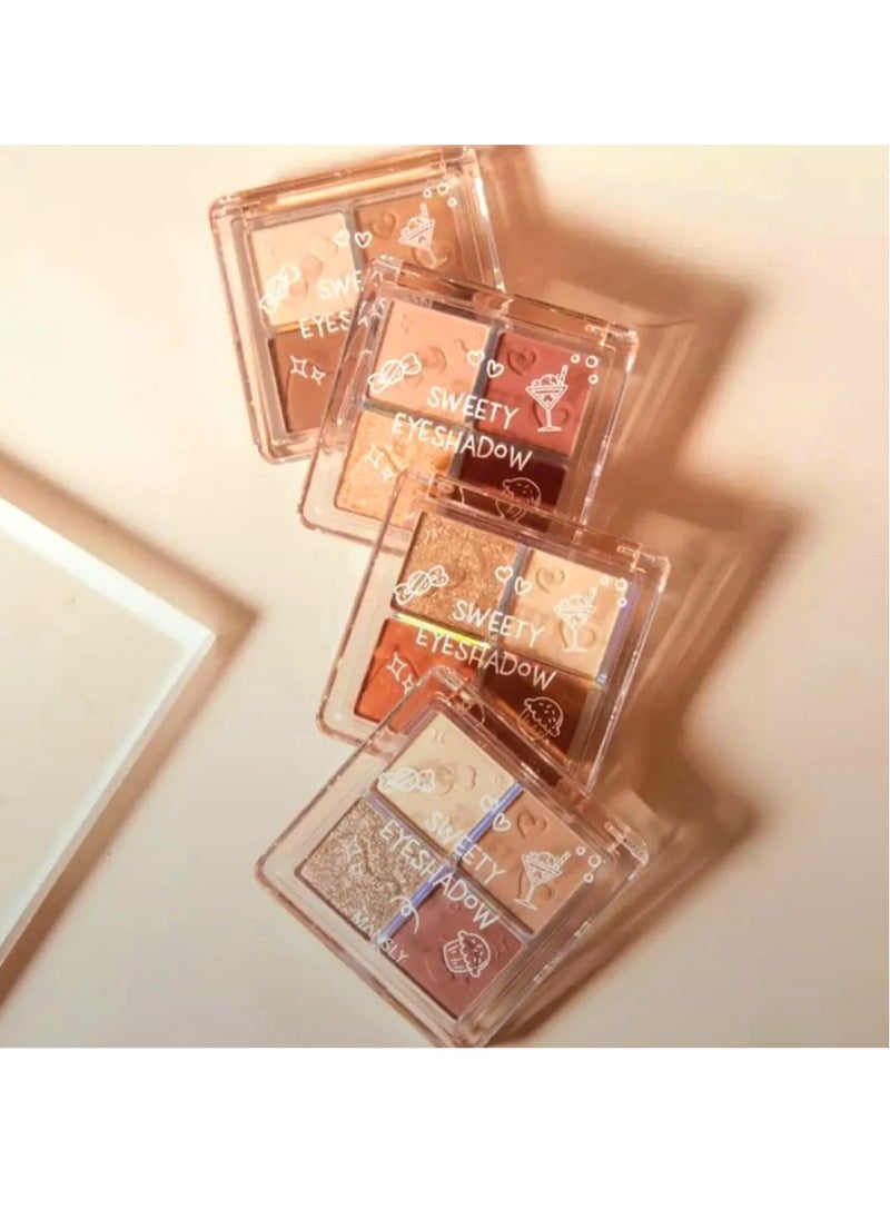 MANSLY - Mansly Mini Eyeshadow Palette 4 Shades ( Travel Size ) - Set 4 - 1.8g x 4 - Image 1