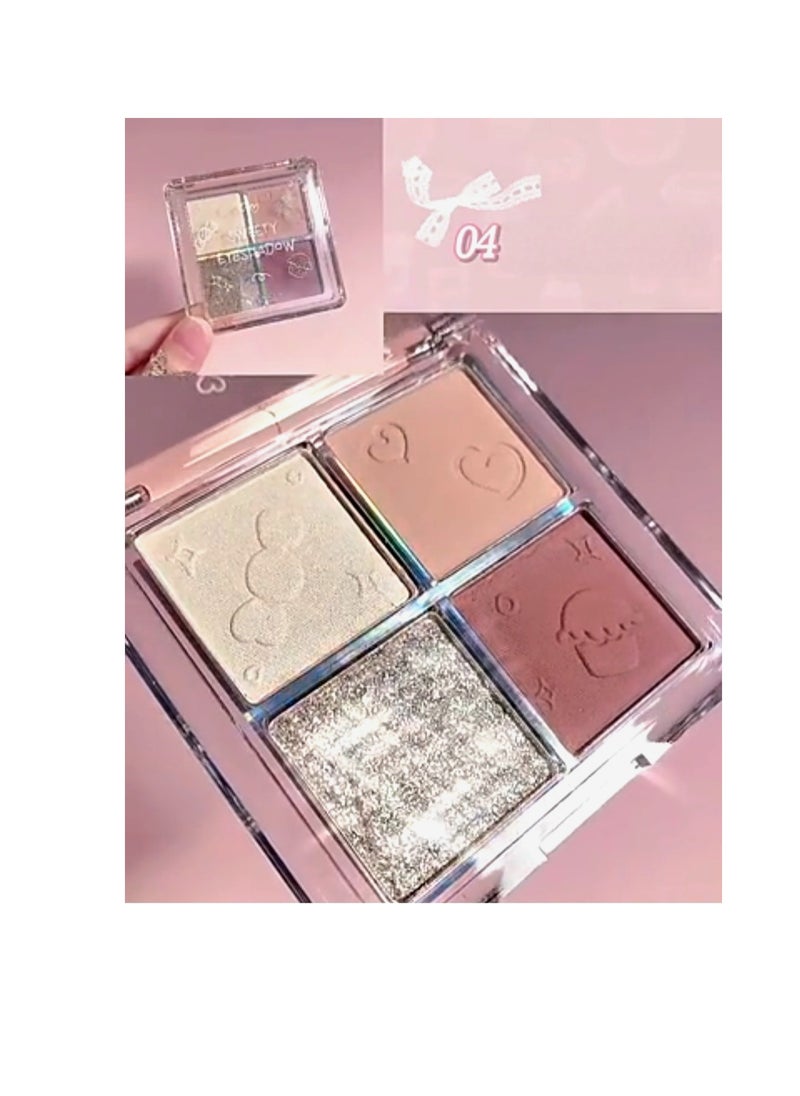 MANSLY - Mansly Mini Eyeshadow Palette 4 Shades ( Travel Size ) - Set 4 - 1.8g x 4 - Image 1
