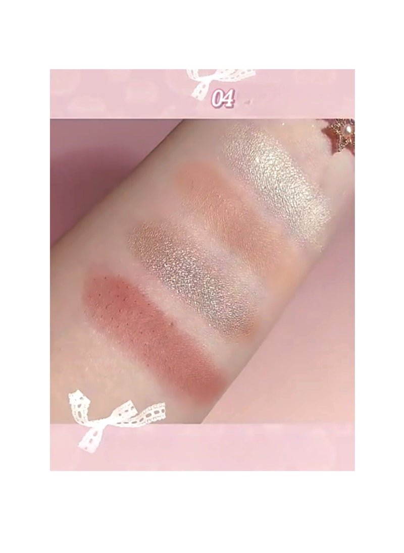 MANSLY - Mansly Mini Eyeshadow Palette 4 Shades ( Travel Size ) - Set 4 - 1.8g x 4 - Image 1