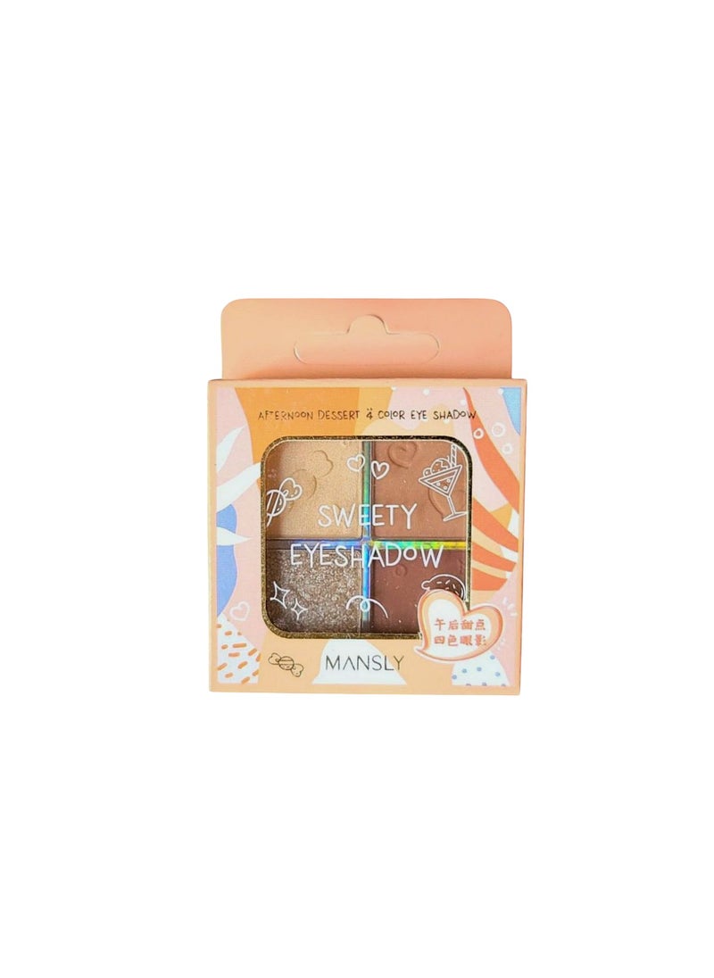 MANSLY - Mansly Mini Eyeshadow Palette 4 Shades ( Travel Size ) - Set 4 - 1.8g x 4 - Image 1