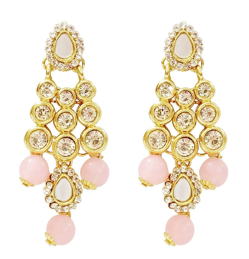 CHRISHAN Store gold plated designer stone pearl necklace set for women and girls. - Image 5