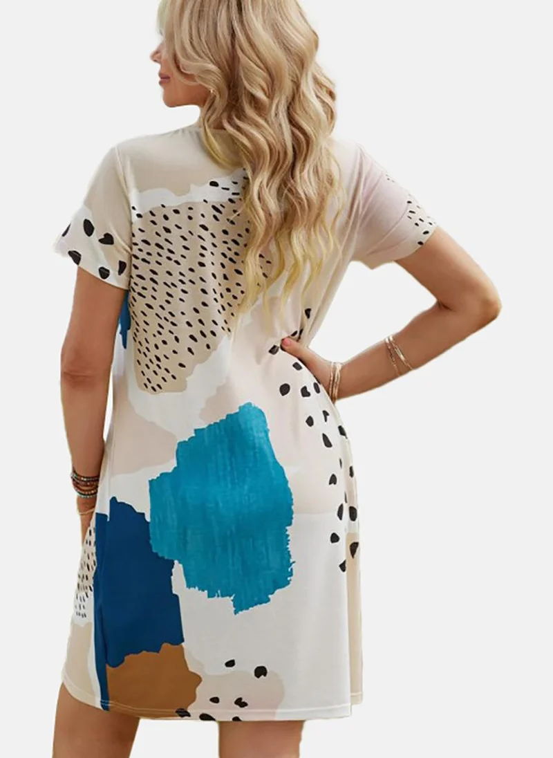 YUNIQEE Abstract Print Dress