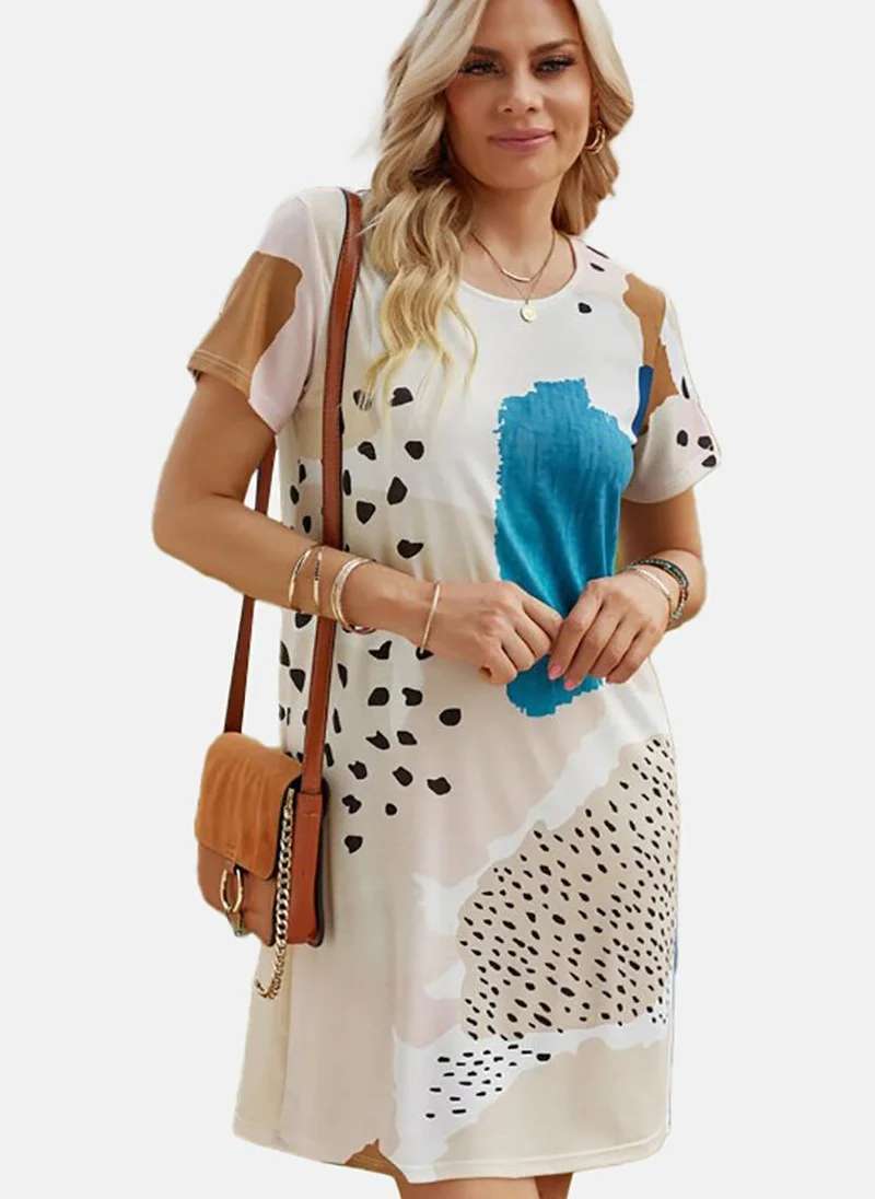 YUNIQEE Abstract Print Dress