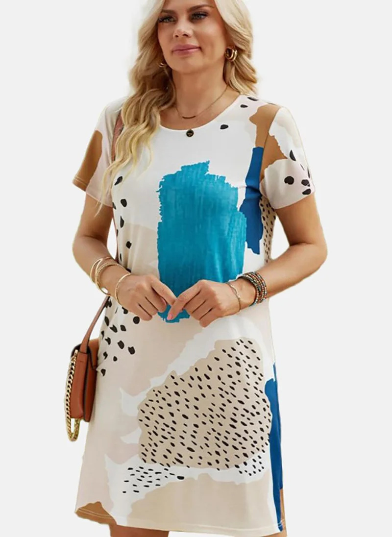 YUNIQEE Abstract Print Dress