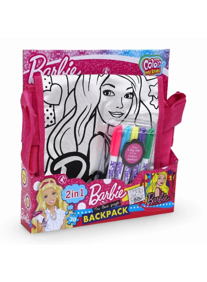 Barbie Coloring Cross Bag Set – 5 Colors - Image 1