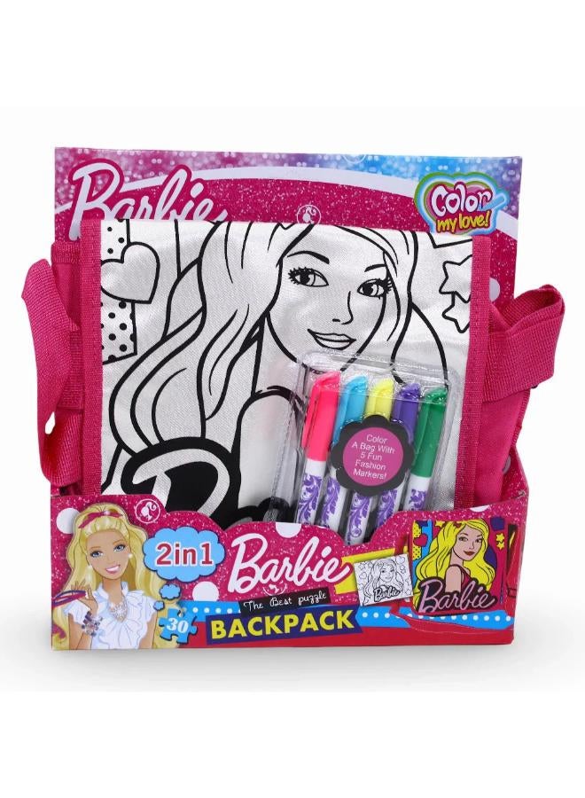 Barbie Coloring Cross Bag Set – 5 Colors - Image 3