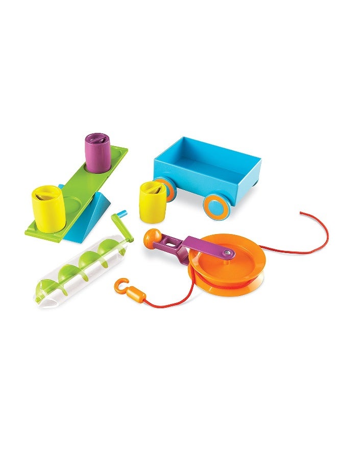 Learning Resources Stem Simple Machines Building Set (19-Piece, Real Working Mechanics, Ages 5+) - Image 1