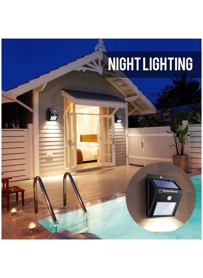 Raxoom 【4 pack】 35 LED Solar Lights Outdoor Waterproof Solar Motion Sensor Light Wireless Lights Outside Wall Lamp for Driveway Patio Garden Path - Image 5