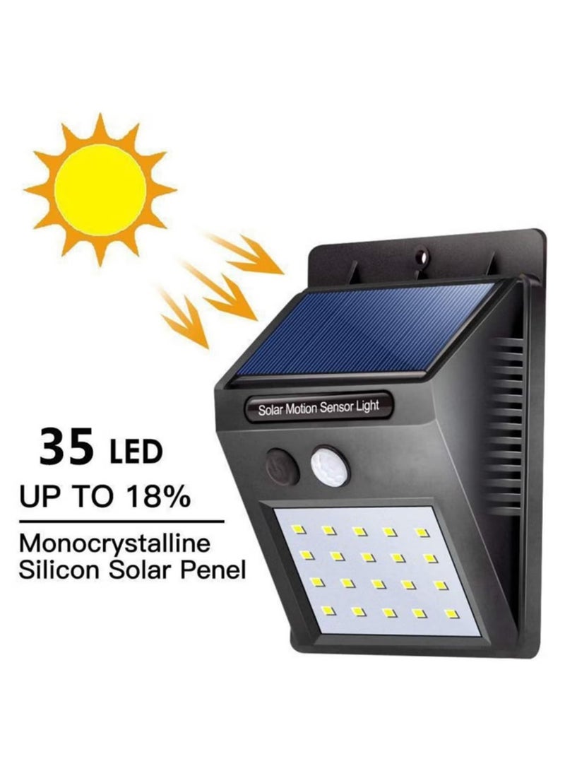 Raxoom 【4 pack】 35 LED Solar Lights Outdoor Waterproof Solar Motion Sensor Light Wireless Lights Outside Wall Lamp for Driveway Patio Garden Path - Image 2