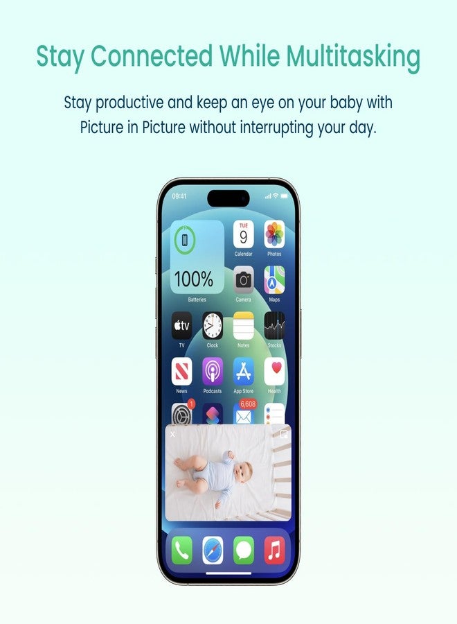 Babysense See Smart WiFi Baby Monitor, 1080p Camera, HD Night Vision, Detect & Track Motion, Capture & Record - SD Card Included, Free Smart App for iOS & Android - Available in The USA Only - Image 4
