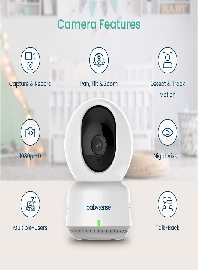 Babysense See Smart WiFi Baby Monitor, 1080p Camera, HD Night Vision, Detect & Track Motion, Capture & Record - SD Card Included, Free Smart App for iOS & Android - Available in The USA Only - Image 2