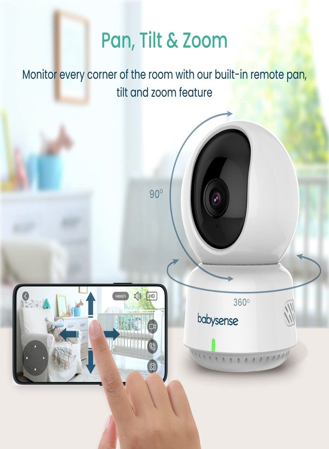 Babysense See Smart WiFi Baby Monitor, 1080p Camera, HD Night Vision, Detect & Track Motion, Capture & Record - SD Card Included, Free Smart App for iOS & Android - Available in The USA Only - Image 5