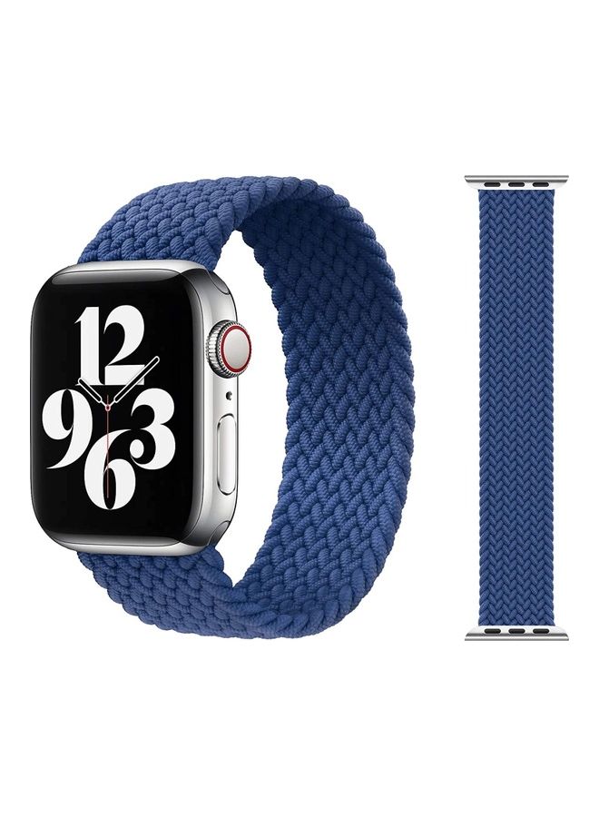NIBEMINENT Braided Solo Loop Replacement For Apple Watch Strap Blue