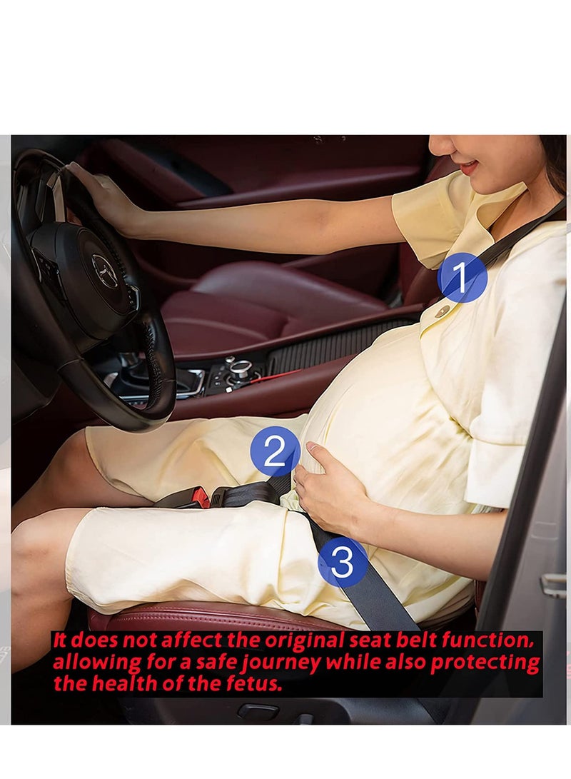 SYOSI Pregnancy Seat Belt Adjuster Seat Bump Strap for Pregnant Women Prevent Abdomen Compression and Protect Belly- Pregnancy Must Haves Maternity Seat Cover Belt for Expectant Mothers (BLACK) - Image 3