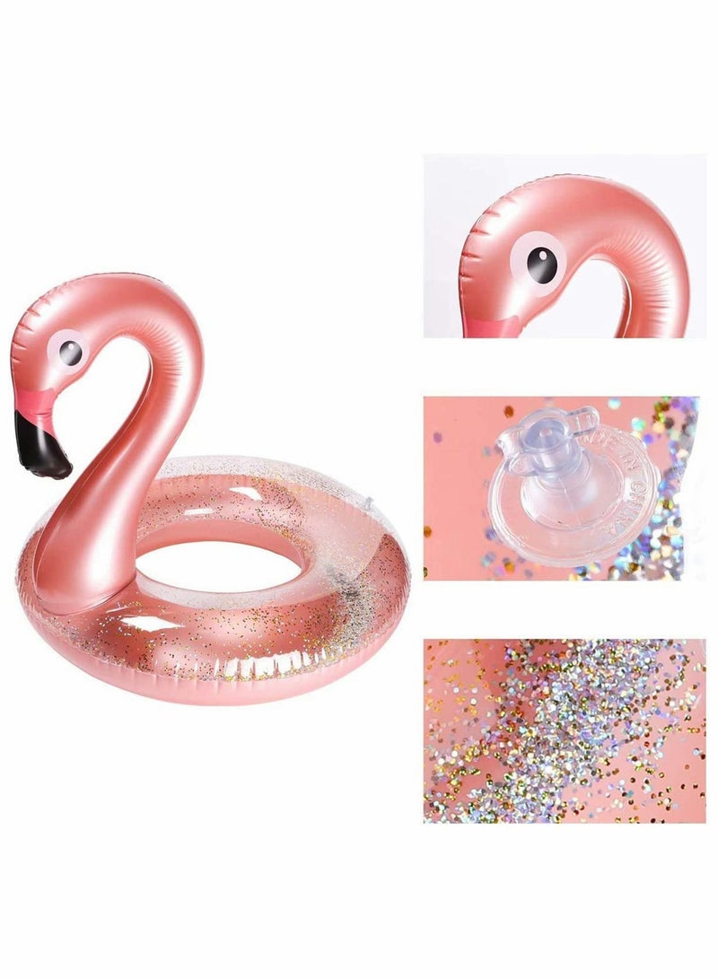 واي آند دي Flamingo Shape Inflatable Pool Float with Drink Holder - Image 5
