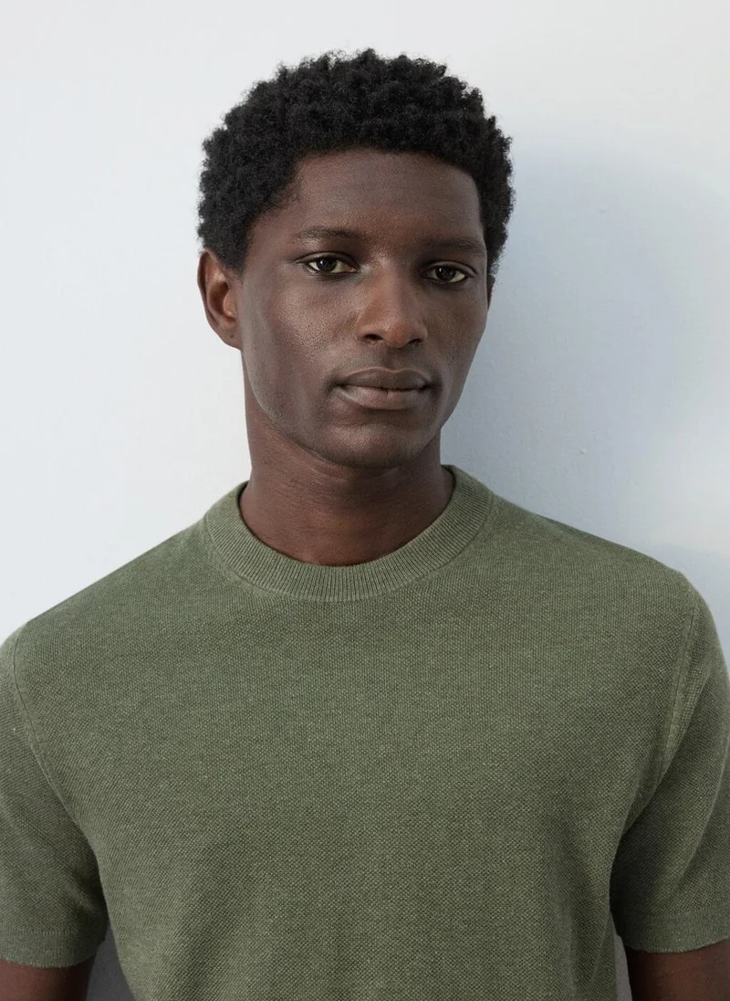 مانجو مان Cotton fine-knit t-shirt