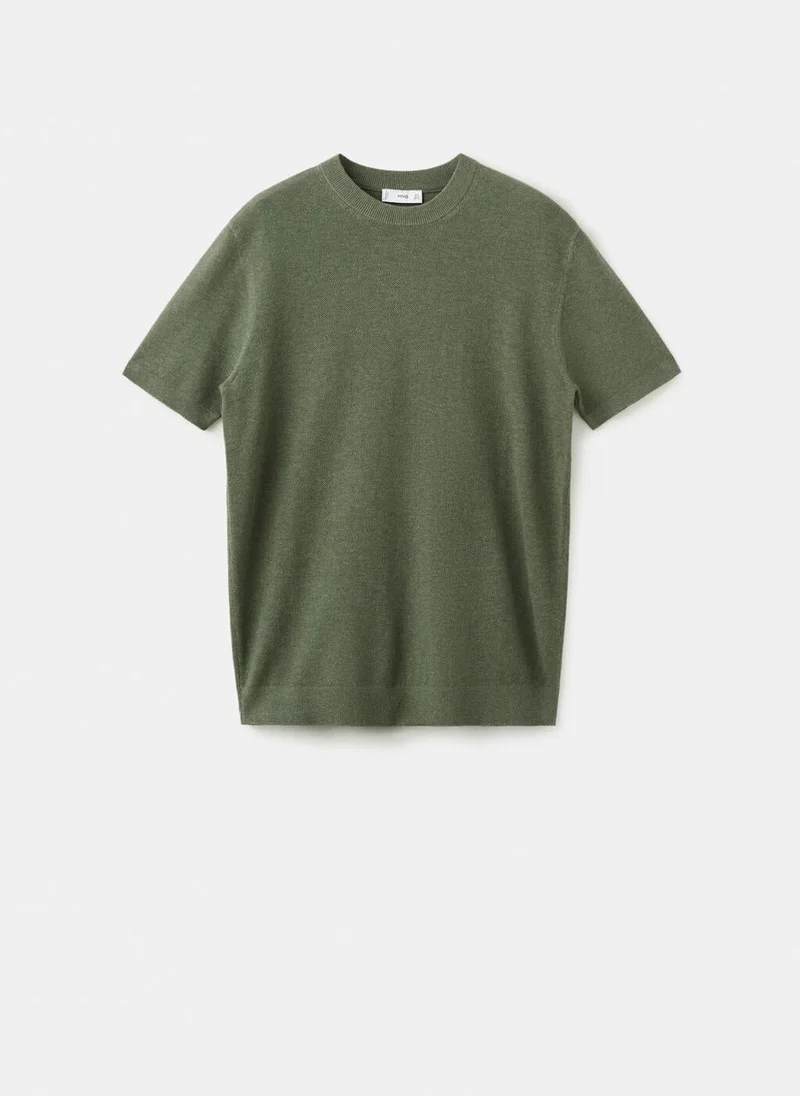 Mango Man  Cotton fine-knit t-shirt for Men | Best Price UAE