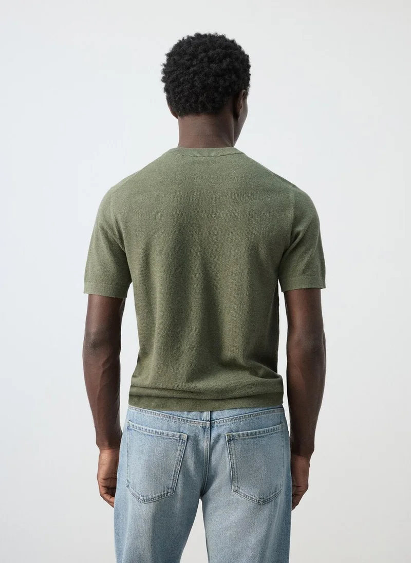مانجو مان Cotton fine-knit t-shirt