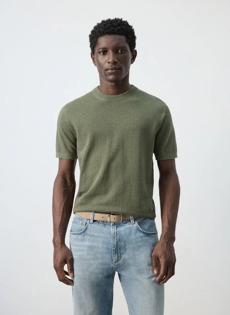 Mango Man  Cotton fine-knit t-shirt for Men | Best Price UAE