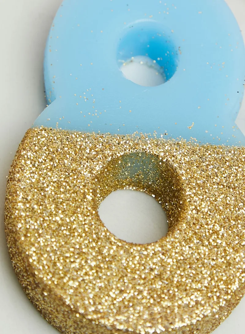 Talking Tables Glitter Number 8 Candle