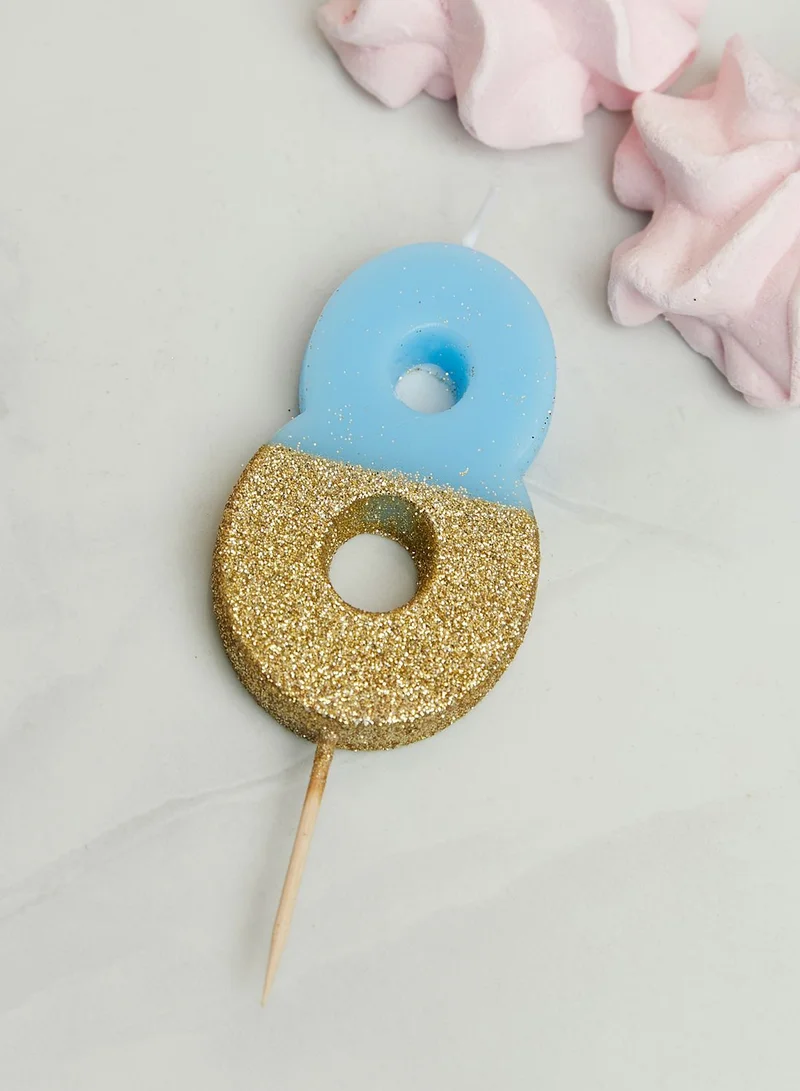 Talking Tables Glitter Number 8 Candle