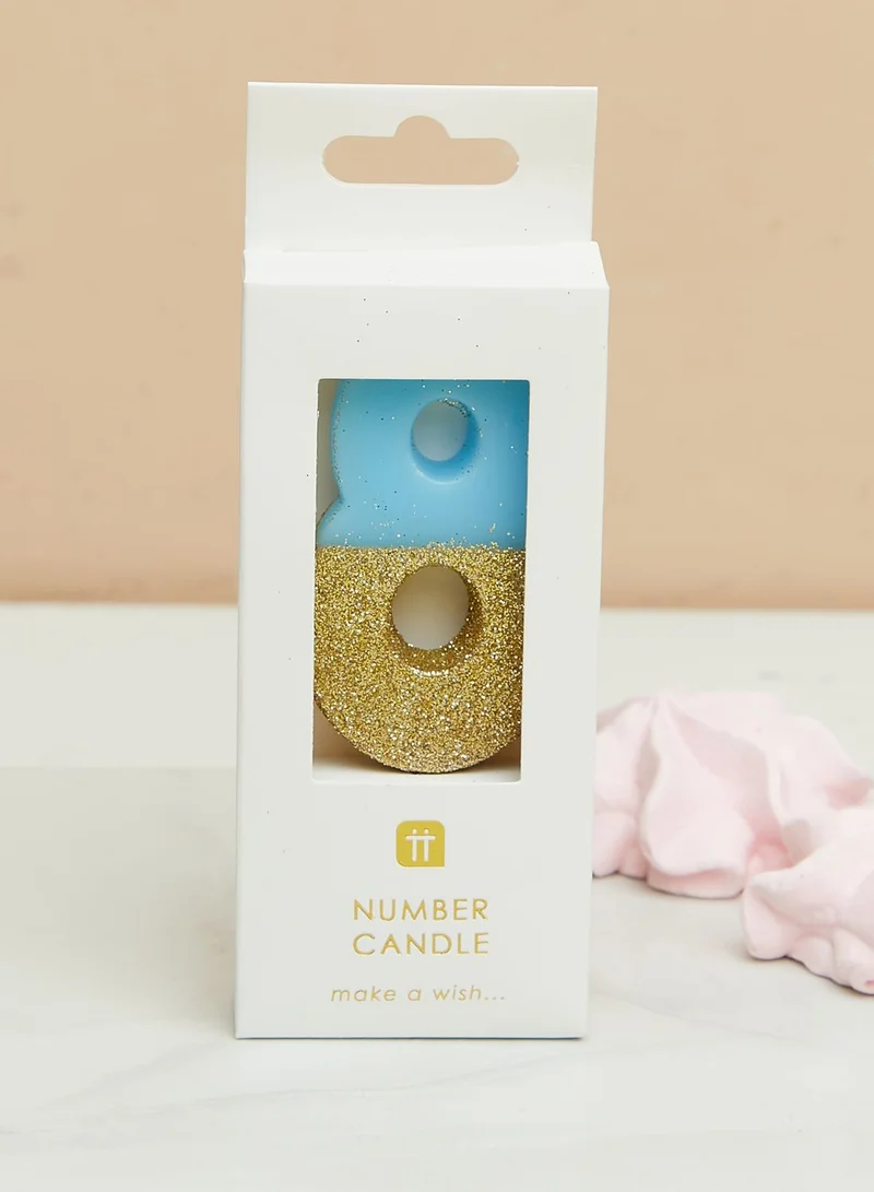 Talking Tables Glitter Number 8 Candle