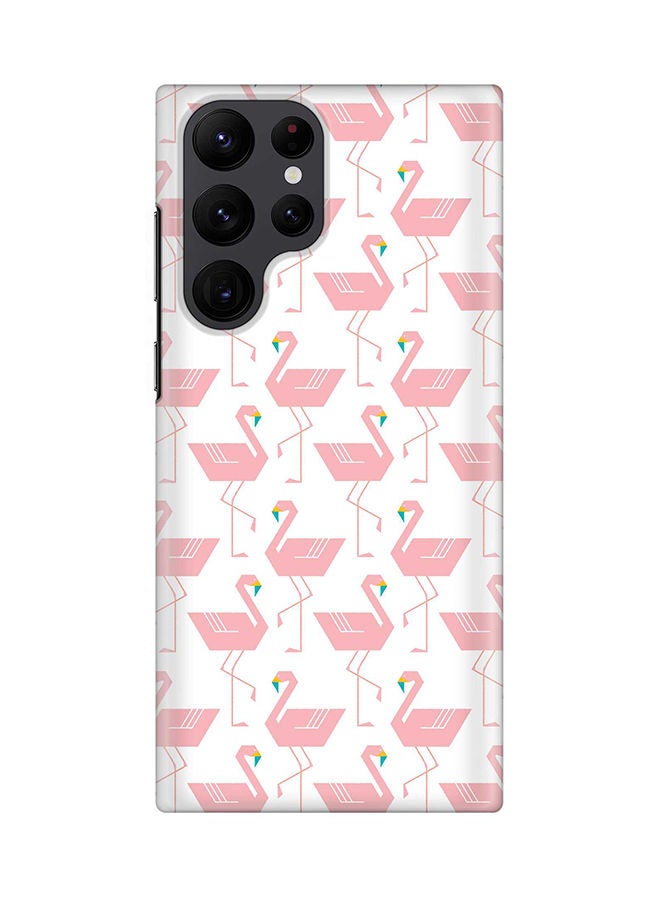 Stylizedd Case for Samsung Galaxy S22 Ultra 5G Snap Case Slim Snap Classic Series Shield Matte Finish Print - Feminine Flamingos