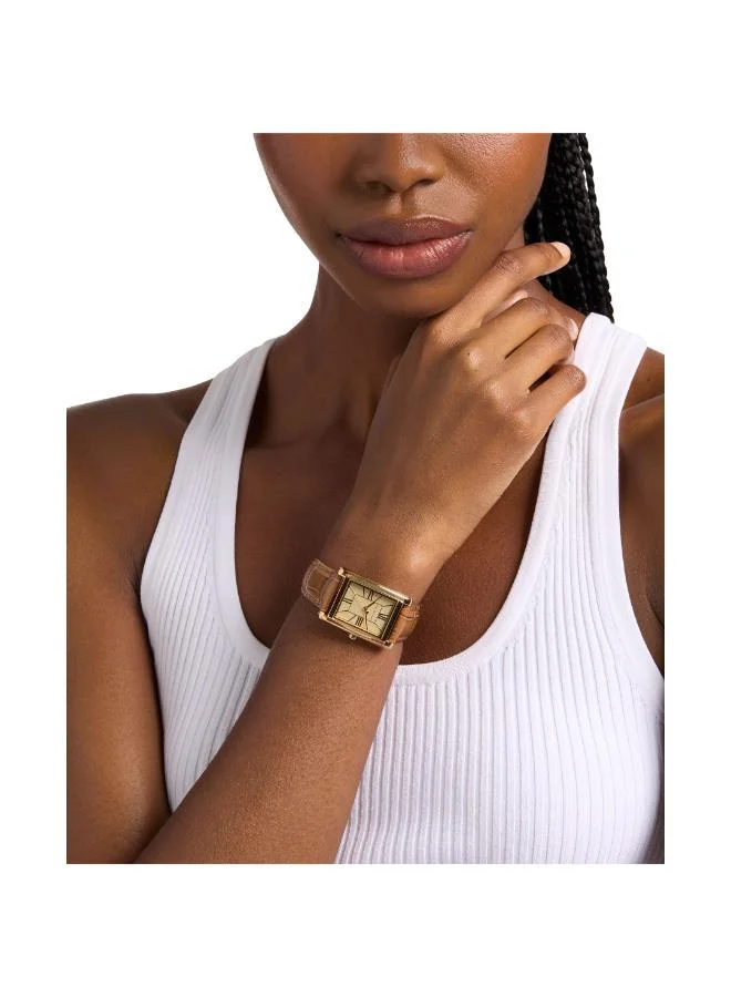 Michael Kors MK7584 Analog Watch with Gold Plated Leather Strap