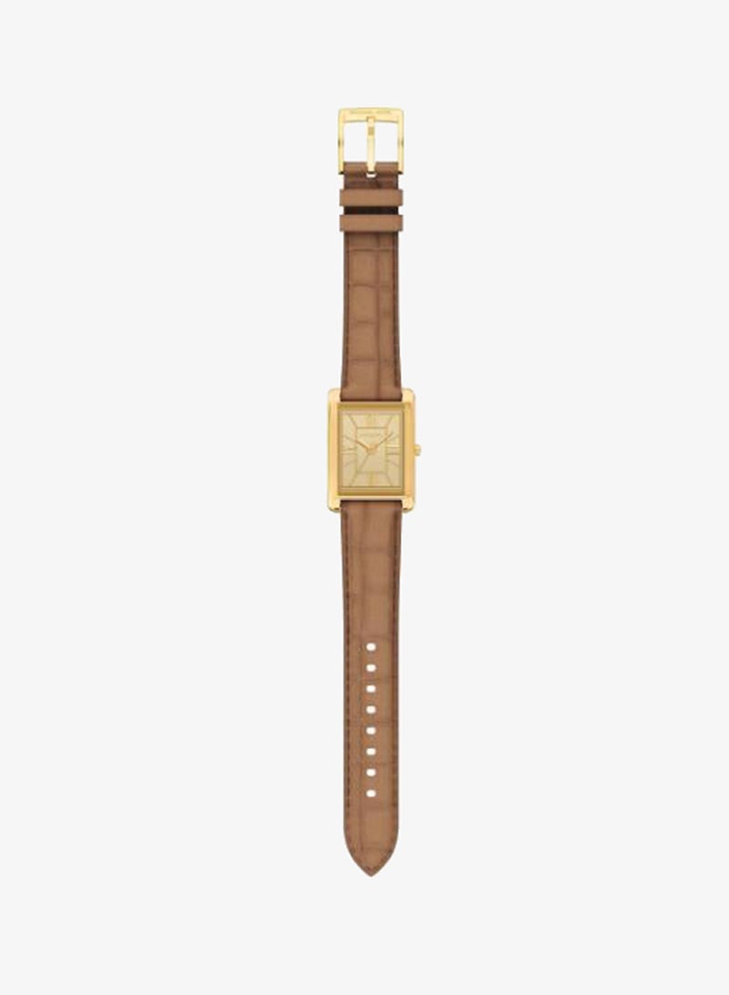 Michael Kors MK7584 Analog Watch with Gold Plated Leather Strap - Image 4