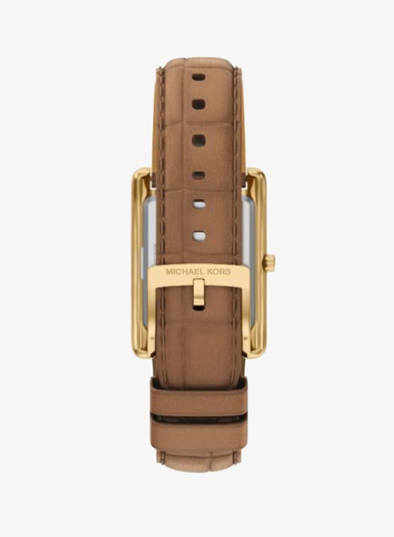 Michael Kors MK7584 Analog Watch with Gold Plated Leather Strap - Image 3