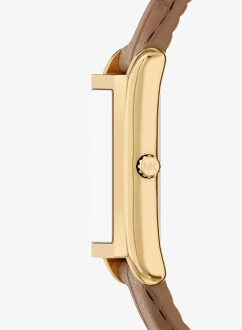 Michael Kors MK7584 Analog Watch with Gold Plated Leather Strap - Image 5