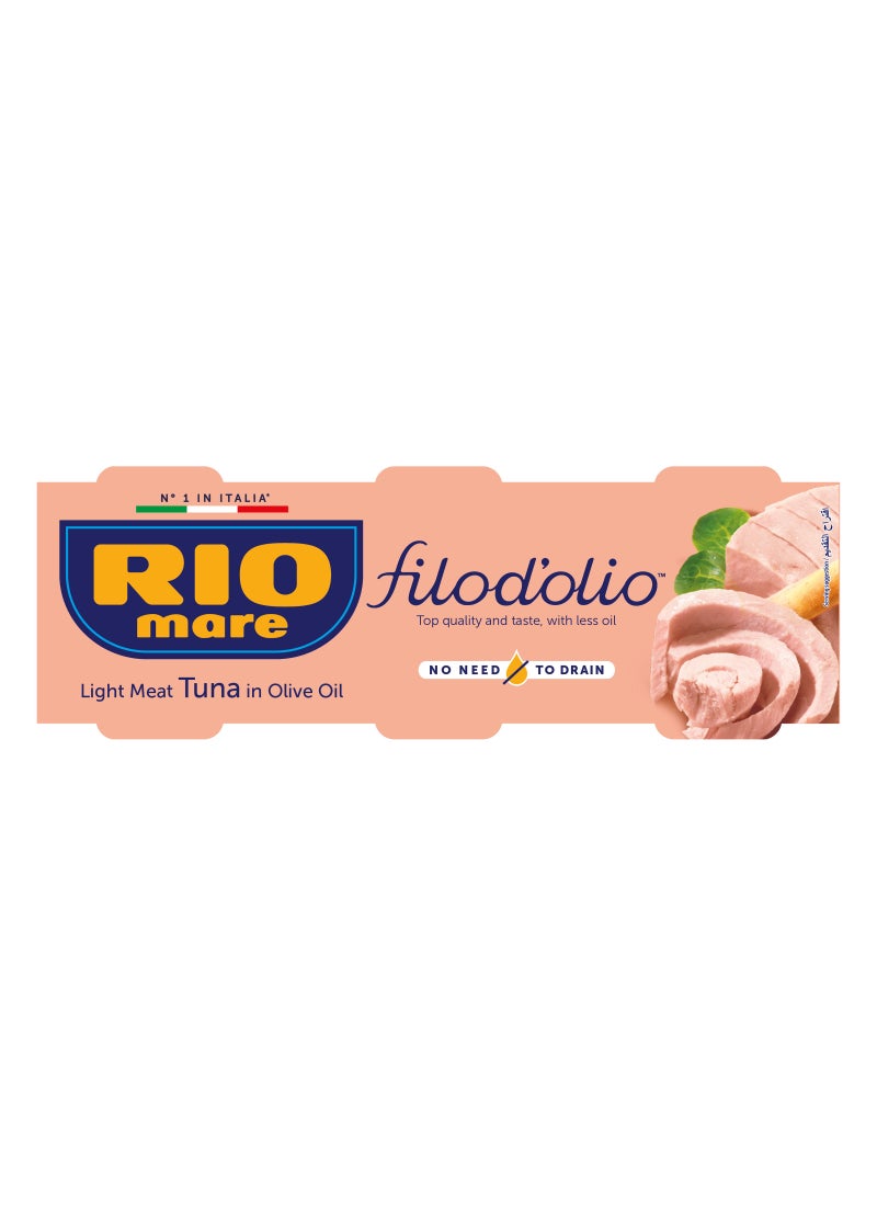 Rio Mare Light Meat Tuna In Olive Oil 3 x 65g - Image 1