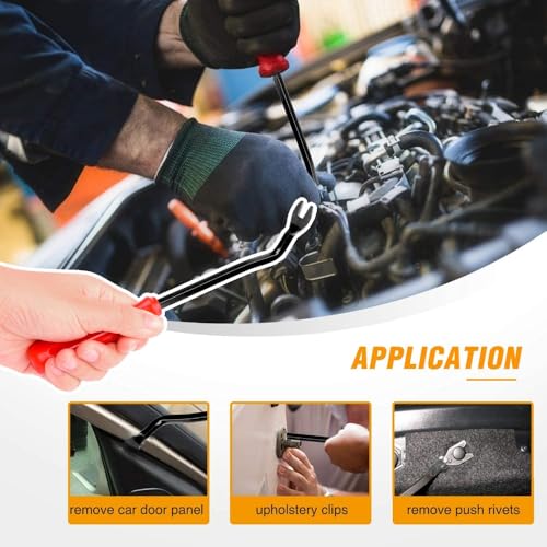 Jubobu 120 PCS Car Clips & Plastic Rivets,of 6 Most Popular Sizes and 5 Fastener Removers,Fits Bumpers,Fenders & Most Car Models,Ideal for Body Fixing & Replacement - Image 3