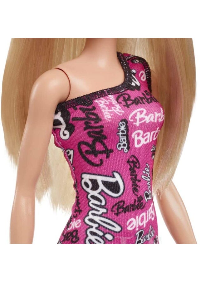 Barbie - Barbie Budget Logo Dress Blonde Doll (28 cm) - Image 1