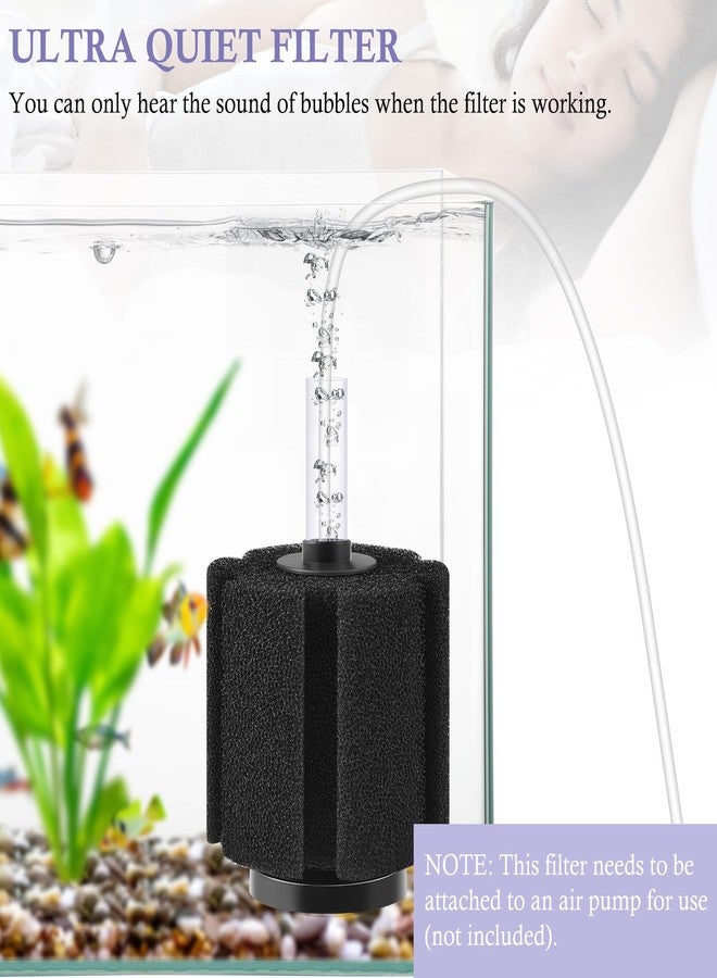 FEDOUR Aquarium Sponge Filter, Ultra Quiet Aeration Bio Sponge Filters for Breeding Fry Shrimp Betta Fish Tank, Efficient Submersible Aquarium Filter for up to 100Gallon Tank (L for up to 100gallon) - Image 4