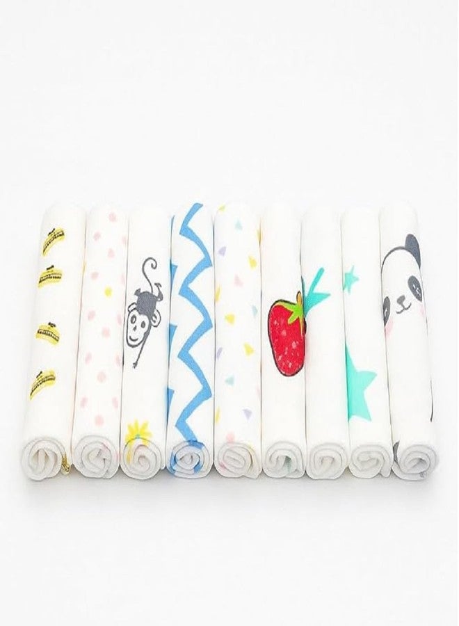 Bright Décor Pack of 10-100% Pure Muslin Cotton Baby Napkin - 10 Baby Towel with Size 29x29 cm Baby Washcloths - Image 5