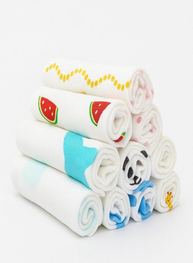 Bright Décor Pack of 10-100% Pure Muslin Cotton Baby Napkin - 10 Baby Towel with Size 29x29 cm Baby Washcloths - Image 1