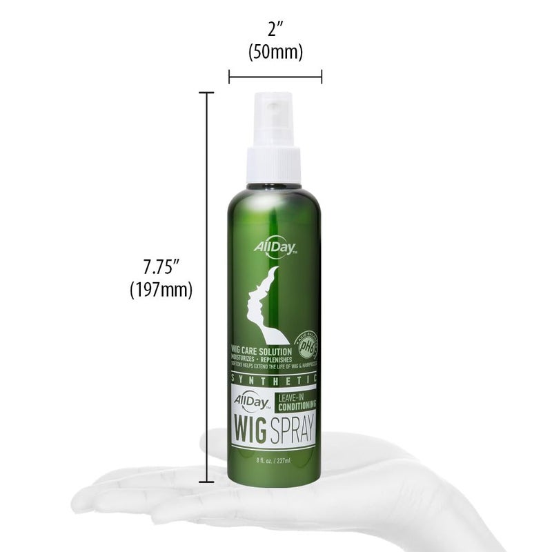 AllDay Locks Synthetic Wig Spray (8 oz) | Revitalizing & Refreshing Leave-In Conditioner | Smoothens, Detangles & Nourishes | Cleanses, Softens and Revitalizes Synthetic Hair | 8 oz - Image 3